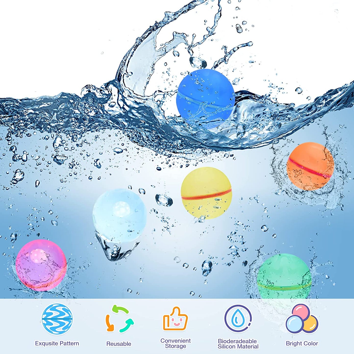 The Daily Haven official Reusable Water Balloons (12 pcs)